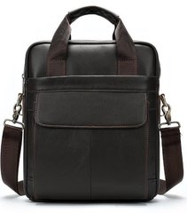 Вертикальна сумка чоловіча Vintage 14876 Сіро-коричнева