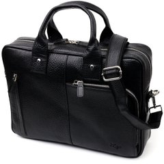 Містка сумка-портфель на плече KARYA 20971 шкіряна Чорний