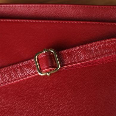 Женская сумка с твердым дном из натуральной кожи Vintage 22982 Красный