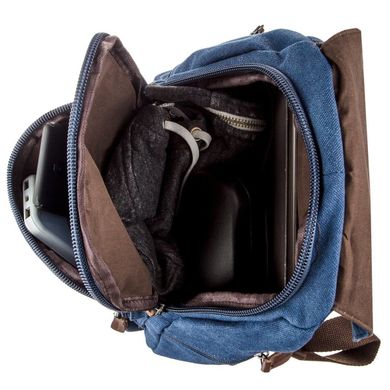 Компактний жіночий текстильний рюкзак Vintage 20197 Синій