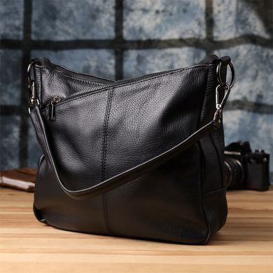Женская сумка с двумя ремешками из натуральной кожи Vintage 23053 Черный