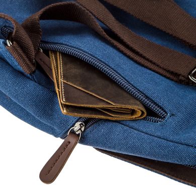 Компактный женский текстильный рюкзак Vintage 20197 Синий