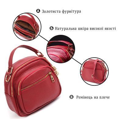 Стильна жіноча сумка Vintage 20689 Червона