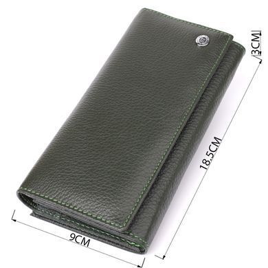 Стильный кошелек для женщин с монетницей из натуральной кожи ST Leather 23106 Зеленый