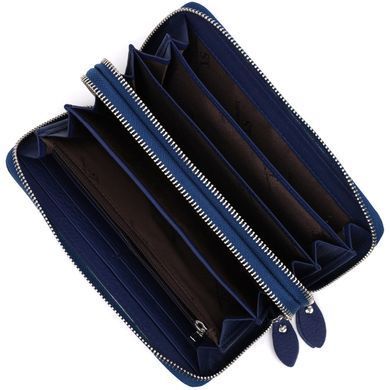 Жіночий гаманець клатч з натуральної шкіри для карток та купюр ST Leather 19431 Синій