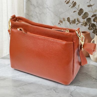Женская сумка из натуральной кожи с формоустойчивым дном Vintage 22983 Коричневый