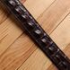 Ремень-автомат CROCODILE LEATHER 18235 из натуральной кожи крокодила (каймана) Коричневый