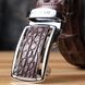 Ремень-автомат CROCODILE LEATHER 18235 из натуральной кожи крокодила (каймана) Коричневый