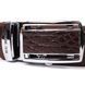 Ремень-автомат CROCODILE LEATHER 18235 из натуральной кожи крокодила (каймана) Коричневый