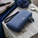 Жіночий гаманець клатч з натуральної шкіри для карток та купюр ST Leather 19431 Синій