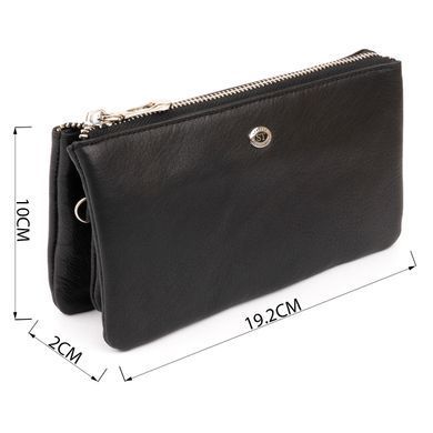 Місткий клатч на два відділення жіночий ST Leather 19246 Чорний