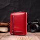 Кожаный женский кошелек на молнии с металлическим логотипом производителя ST Leather 19484 Красный