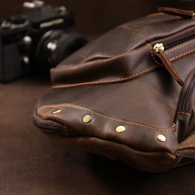Шкіряна чоловіча вінтажна сумка через плече Vintage 20373 Коричневий