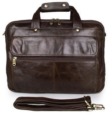 Шкіряна сумка для ноутбука роботи та документів Vintage 14247 Коричнева