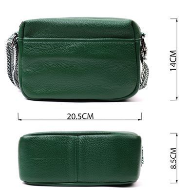 Сумка на одне відділення для стильних жінок із натуральної шкіри Vintage 22603 Зелена