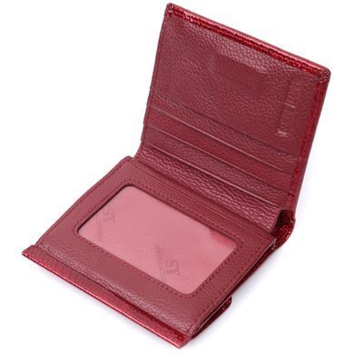 Фактурний жіночий гаманець із натуральної шкіри ST Leather 22705 Червоний