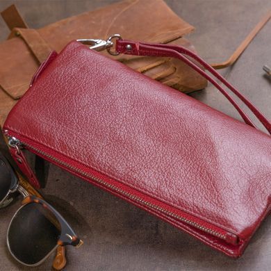 Кошелек-клатч из кожи с карманом для мобильного ST Leather 19311 Бордовый
