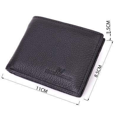 Якісний затиск із натуральної шкіри ST Leather 22472 Чорний