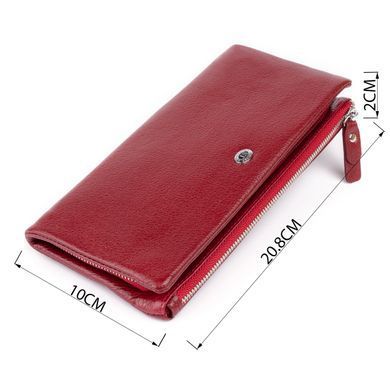 Кошелек-клатч из кожи с карманом для мобильного ST Leather 19311 Бордовый