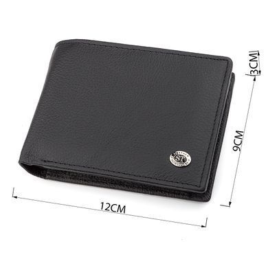 Мужской кошелек ST Leather 18327 (ST108) из натуральной кожи Черный