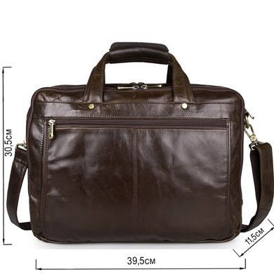 Шкіряна сумка для ноутбука роботи та документів Vintage 14247 Коричнева