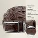 Ремінь-автомат CROCODILE LEATHER 18240 з натуральної шкіри крокодила Коричневий
