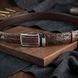 Ремінь-автомат CROCODILE LEATHER 18240 з натуральної шкіри крокодила Коричневий
