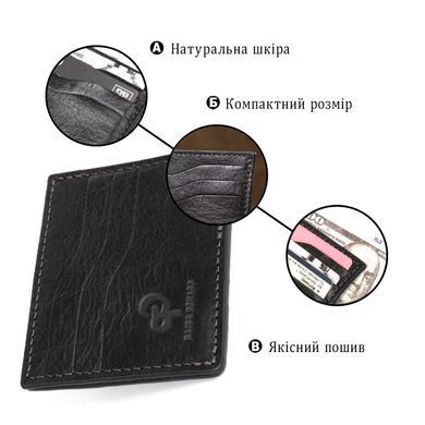 Шкіряний картхолдер GRANDE PELLE 11500 Чорний