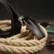 Ремінь чоловічий з автоматичною пряжкою смужки Vintage 20292 Чорний