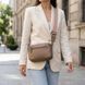 Небольшая сумка на одно отделение для стильных женщин из натуральной кожи Vintage 22604 Бежевая