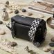 Практична жіноча шкіряна сумка зі стильним бігунком Vintage 22654 Чорна
