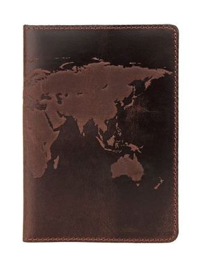 Оригінальна обкладинка на паспорт з натуральної шкіри Shvigel 16135 Коричнева