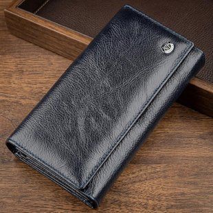 Кошелек-клатч с визитницей ST Leather 18880 Серо-синий