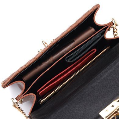 Компактная женская сумка из экокожи на плечо Vintage 18705 Коричневый