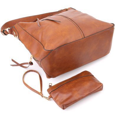 Жіноча сумка великого розміру з екошкіри Vintage sale_15140 Коричневий