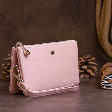 Вместительный клатч на два отделения женский ST Leather 19250 Розовый