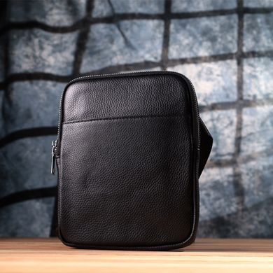 Интересная плечевая сумка для мужчин из натуральной кожи Vintage sale_15100 Черный