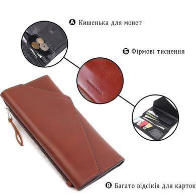 Практичное мужское портмоне Grande Pelle 11424 Коричневый