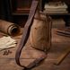 Вертикальная мужская сумка через плечо из плотного текстиля Vintage 22191 Коричневый