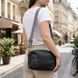 Сумка на одно отделение в классическом цвете из натуральной кожи Vintage 22606 Черная