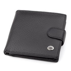 Чоловічий гаманець ST Leather 18345 (ST153) шкіряний Чорний