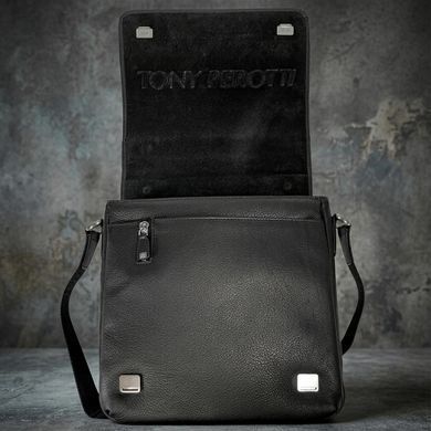 Чоловіча шкіряна сумка Tony Perotti Contatto 9207 nero (90639) Чорна