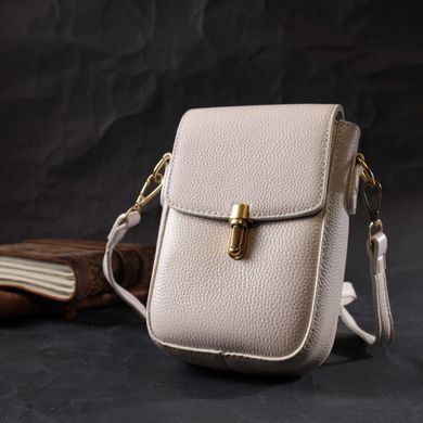 Шкіряна сумка вертикального формату з клапаном Vintage 22309 Біла