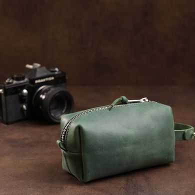 Кожаная косметичка унисекс GRANDE PELLE 11571 Зеленый