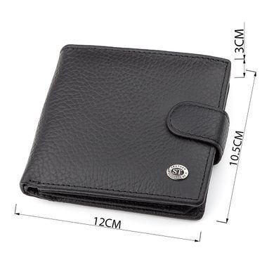 Чоловічий гаманець ST Leather 18345 (ST153) шкіряний Чорний