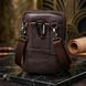 Компактна чоловіча сумка на пояс із натуральної шкіри Vintage 22141 Коричневий