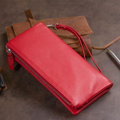 Кошелек-клатч из кожи с карманом для мобильного ST Leather 19315 Красный
