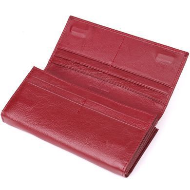 Модный женский кошелек на магнитах из натуральной кожи ST Leather 23113 Бордовый