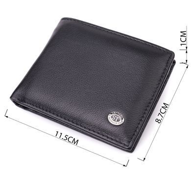 Гаманець-затиск з натуральної шкіри ST Leather 22476 Чорний