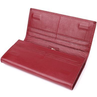 Элегантный кошелек у два сложения из натуральной кожи ST Leather 23065 Бордовый